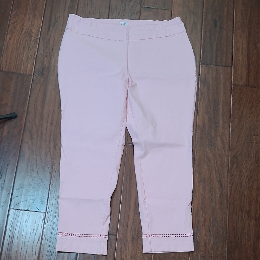 Crown & Ivy Light Pink Ankle Pants size 20W
